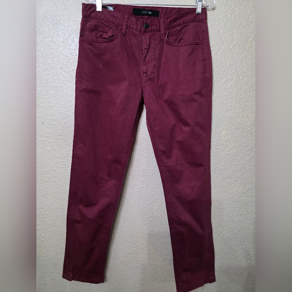 Joe's Jeans Men's Slim Fit in Rich Maroon